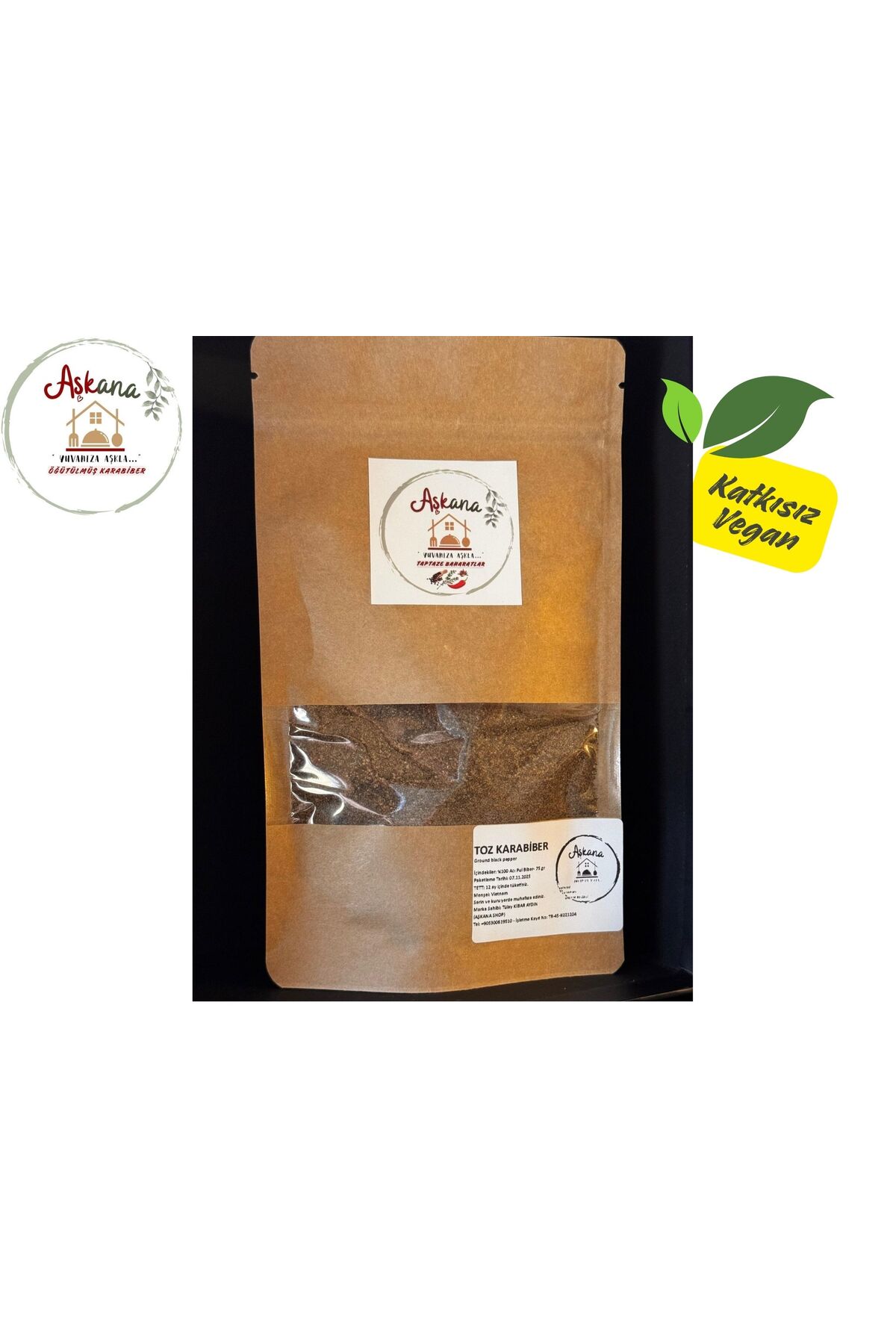 Taze Öğütülmüş Toz Karabiber 75g - Doğal Katkısız 1. Kalite Keskin Aromalı Saf Karabiber