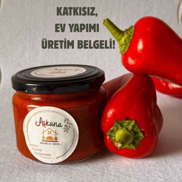 Lutenitsa- Doğal, Katkısız, Ev Yapımı ve Üretim Belgeli Balkan Sosu, Kahvaltılık Sos-300 grX1 Adet